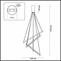 Подвесная люстра Odeon Light Cometa 3860/48L в Верхней Пышме - verhnyaya-pyshma.mebel24.online | фото 6