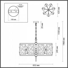 Подвесная люстра Odeon Light Elegante 4878/7 в Верхней Пышме - verhnyaya-pyshma.mebel24.online | фото 4