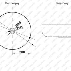 Раковина 400 Lake MELANA Profline САТИН накладная круглая 400 в Верхней Пышме - verhnyaya-pyshma.mebel24.online | фото 2