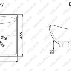 Раковина MELANA MLN-7211 в Верхней Пышме - verhnyaya-pyshma.mebel24.online | фото 2