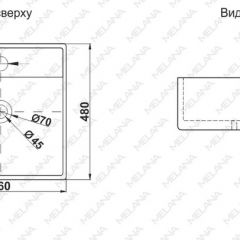 Раковина MELANA MLN-A064 в Верхней Пышме - verhnyaya-pyshma.mebel24.online | фото 2