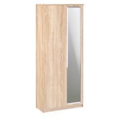 Шкаф 2-х створчатый Дуэт Люкс с зеркалом в Верхней Пышме - verhnyaya-pyshma.mebel24.online | фото