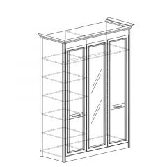 Шкаф 3-дверный со стеклом №453 Адель в Верхней Пышме - verhnyaya-pyshma.mebel24.online | фото 2