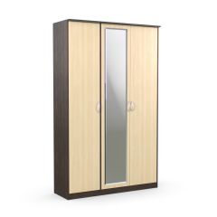 Шкаф 3-х створчатый Дуэт Люкс с зеркалом в Верхней Пышме - verhnyaya-pyshma.mebel24.online | фото