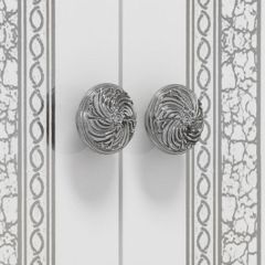 Шкаф 4-х дверный с зеркалами (12.244) Грация (белый/серебро) в Верхней Пышме - verhnyaya-pyshma.mebel24.online | фото 2