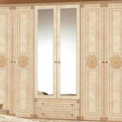Шкаф 6-и дверный с зеркалами (02.146) Рома (беж) в Верхней Пышме - verhnyaya-pyshma.mebel24.online | фото