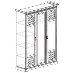 Шкаф для одежды 3-дверный №800 Парма кремовый белый в Верхней Пышме - verhnyaya-pyshma.mebel24.online | фото 2