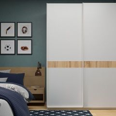 Шкаф-купе 1400 серии SOFT D6+D6+B2+PL3 (2 ящика+2штанги) профиль «Капучино» в Верхней Пышме - verhnyaya-pyshma.mebel24.online | фото 5