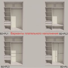 Шкаф-купе 1500 серии SILVER S3+S4+B2+PL4 (2 ящика+F обр.штанга) профиль «Серебро» в Верхней Пышме - verhnyaya-pyshma.mebel24.online | фото 6