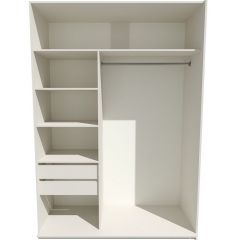 Шкаф-купе 1600 серии SOFT D1+D3+B2+PL1 (2 ящика+1штанга) профиль «Графит» в Верхней Пышме - verhnyaya-pyshma.mebel24.online | фото 3