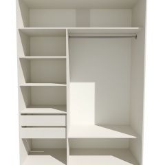 Шкаф-купе 1600 серии SOFT D6+D4+B2+PL2 (2 ящика+1штанга+1 полка) профиль «Капучино» в Верхней Пышме - verhnyaya-pyshma.mebel24.online | фото 3