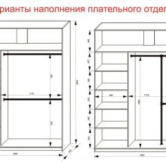 Шкаф-купе 1800 серии SOFT D1+D3+B2+PL1 (2 ящика+1штанга) профиль «Графит» в Верхней Пышме - verhnyaya-pyshma.mebel24.online | фото 7