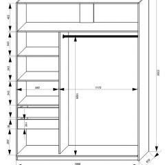 Шкаф-купе 1800 серии SOFT D1+D3+B2+PL1 (2 ящика+1штанга) профиль «Графит» в Верхней Пышме - verhnyaya-pyshma.mebel24.online | фото 3