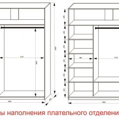 Шкаф-купе 1800 серии SOFT D6+D6+B2+PL3 (2 ящика+2штанги) профиль «Капучино» в Верхней Пышме - verhnyaya-pyshma.mebel24.online | фото 7