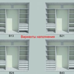 Шкаф-купе 1950 серии SILVER S3+S1+S3Z B22+PL2 (по 2 ящика лев/прав+1штанга+1 полка) профиль «Серебро» в Верхней Пышме - verhnyaya-pyshma.mebel24.online | фото 5