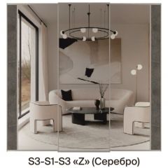 Шкаф-купе 1950 серии SILVER S3+S1+S4 B22+PL3 (по 2 ящика лев/прав+2 штанги) профиль «Серебро» в Верхней Пышме - verhnyaya-pyshma.mebel24.online | фото 8