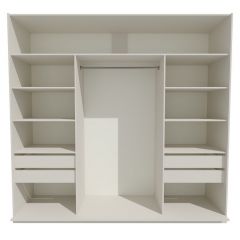 Шкаф-купе 2400 серии SOFT D4+D4+D4+B22+PL1 (по 2 ящика лев/прав+1штанга) профиль «Графит» в Верхней Пышме - verhnyaya-pyshma.mebel24.online | фото 2