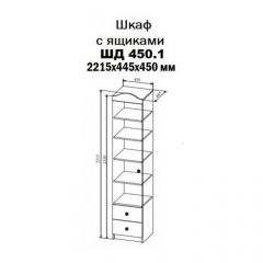 KI-KI ШД450.1 Шкаф (белый/белое дерево) в Верхней Пышме - verhnyaya-pyshma.mebel24.online | фото 2