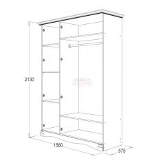 Спальный гарнитур Ольга-1Н (модульная) в Верхней Пышме - verhnyaya-pyshma.mebel24.online | фото 5