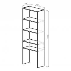 Стеллаж Элемент-1 (белый) в Верхней Пышме - verhnyaya-pyshma.mebel24.online | фото 2