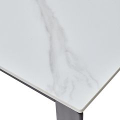 Стол CORNER 120 MATT WHITE MARBLE SOLID CERAMIC / BLACK, ®DISAUR в Верхней Пышме - verhnyaya-pyshma.mebel24.online | фото 8