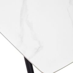 Стол RIVOLI 140 MATT WHITE MARBLE SOLID CERAMIC / BLACK, ®DISAUR в Верхней Пышме - verhnyaya-pyshma.mebel24.online | фото 9