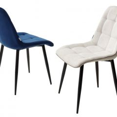Стул CHIC BLUVEL-86 NAVY BLUE / черный каркас М-City в Верхней Пышме - verhnyaya-pyshma.mebel24.online | фото 2