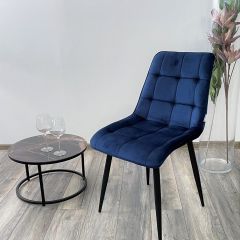 Стул CHIC BLUVEL-86 NAVY BLUE / черный каркас М-City в Верхней Пышме - verhnyaya-pyshma.mebel24.online | фото 5
