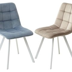 Стул CHILLI SQUARE G108-56 пудровый синий, велюр/ белый каркас М-City в Верхней Пышме - verhnyaya-pyshma.mebel24.online | фото 3