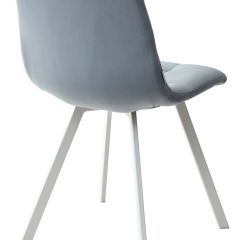 Стул CHILLI SQUARE G108-56 пудровый синий, велюр/ белый каркас М-City в Верхней Пышме - verhnyaya-pyshma.mebel24.online | фото 4