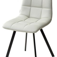 Стул CHILLI SQUARE HK017-03 светло-серый, PU/ черный каркас М-City в Верхней Пышме - verhnyaya-pyshma.mebel24.online | фото