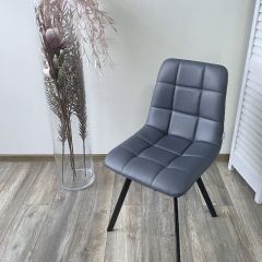 Стул CHILLI SQUARE HK017-09 серо-черничный, PU/ черный каркас М-City в Верхней Пышме - verhnyaya-pyshma.mebel24.online | фото 7