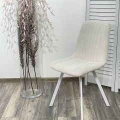 Стул ELVIS WZ2042-18 белая галька фактурный велюр / белый каркас М-City в Верхней Пышме - verhnyaya-pyshma.mebel24.online | фото