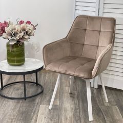 Стул MAVERICK 360 град. поворот. BLUVEL-40 BEIGE/ белый каркас, М-City в Верхней Пышме - verhnyaya-pyshma.mebel24.online | фото 2