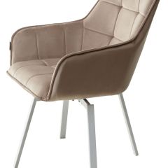 Стул MAVERICK 360 град. поворот. BLUVEL-40 BEIGE/ белый каркас, М-City в Верхней Пышме - verhnyaya-pyshma.mebel24.online | фото 8