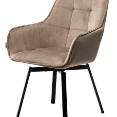 Стул MAVERICK 360 град. поворот. BLUVEL-40 BEIGE/ черный каркас, М-City в Верхней Пышме - verhnyaya-pyshma.mebel24.online | фото 4