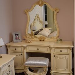 Туалетный стол + Зеркало Мона Лиза (крем) в Верхней Пышме - verhnyaya-pyshma.mebel24.online | фото 6
