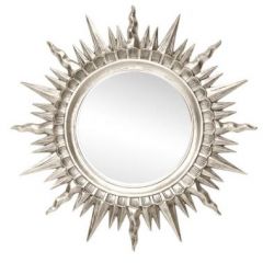 Зеркало круглое серебро (1810(1) в Верхней Пышме - verhnyaya-pyshma.mebel24.online | фото 1