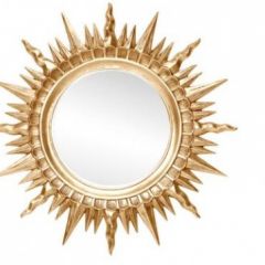 Зеркало круглое золото (1810(1) в Верхней Пышме - verhnyaya-pyshma.mebel24.online | фото 1