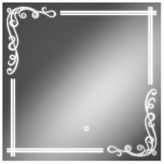 Зеркало Луандра 700х700 с подсветкой Домино (GL7035Z) в Верхней Пышме - verhnyaya-pyshma.mebel24.online | фото