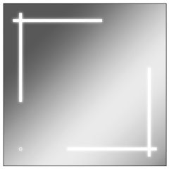 Зеркало Ray 70 black с подсветкой Sansa (SR1038Z) в Верхней Пышме - verhnyaya-pyshma.mebel24.online | фото 1