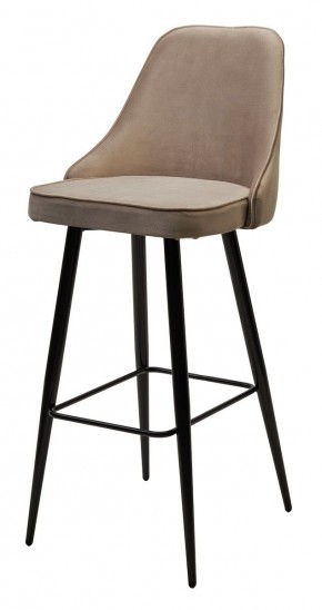 Барный стул NEPAL-BAR БЕЖЕВЫЙ #5, велюр/ черный каркас (H=78cm) М-City в Верхней Пышме - verhnyaya-pyshma.mebel24.online | фото 4