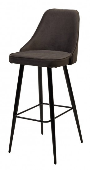 Барный стул NEPAL-BAR ГРАФИТ #14, велюр/ черный каркас (H=78cm) М-City в Верхней Пышме - verhnyaya-pyshma.mebel24.online | фото 4