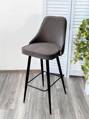 Барный стул NEPAL-BAR ГРАФИТ #14, велюр/ черный каркас (H=78cm) М-City в Верхней Пышме - verhnyaya-pyshma.mebel24.online | фото 5