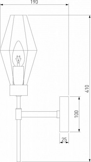 Бра Eurosvet Prism 60143/1 хром в Верхней Пышме - verhnyaya-pyshma.mebel24.online | фото 2