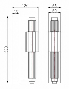 Бра Maytoni Verticale MOD308WL-L9CG3K в Верхней Пышме - verhnyaya-pyshma.mebel24.online | фото 3