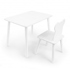 Детский комплект стол и стул «Мишка» Rolti Baby (белый/белый, массив березы/мдф) в Верхней Пышме - verhnyaya-pyshma.mebel24.online | фото 1