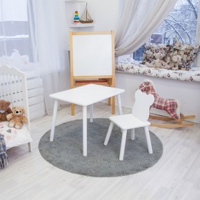 Детский комплект стол и стул «Мишка» Rolti Baby (белый/белый, массив березы/мдф) в Верхней Пышме - verhnyaya-pyshma.mebel24.online | фото 2