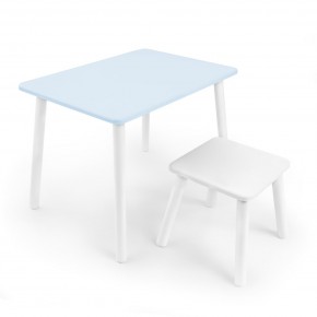 Детский комплект стол и табурет Rolti Baby (голубая столешница/белое сиденье/белые ножки) в Верхней Пышме - verhnyaya-pyshma.mebel24.online | фото