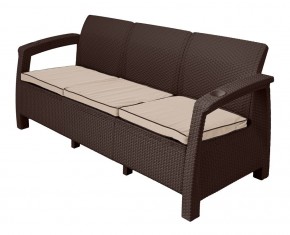 Диван Yalta Premium Sofa 3 Set (Ялта) шоколадный (+подушки под спину) в Верхней Пышме - verhnyaya-pyshma.mebel24.online | фото